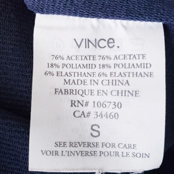 VINCE Navy Blue Shift‎ Dress Cap Sleeve Small  Summer Travel dress fully lined - Picture 6 of 8